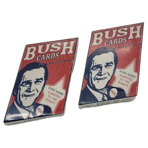 Bush Slanted Playing Cards Political Humor George W. Bush Theme Collectible New